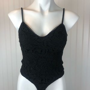 Forever 21 Black Laced Bodysuit